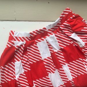 LuLaRoe Madison Skirt (Red Patchwork)